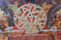 Abstract Works On Paper - Wheel Of Fortune - Pastel On Paper